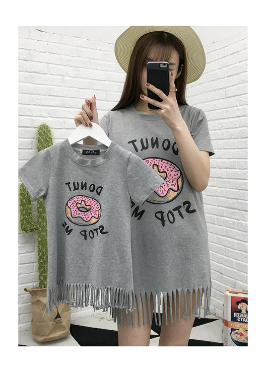 Vestido a Juego Mamá e Hija con Donas y Flecos - Image 14