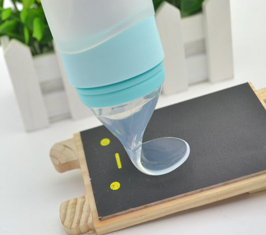 Cuchara Blanda de Silicona con Barrera para Papillas + Botella Exprimible Portátil - Image 14