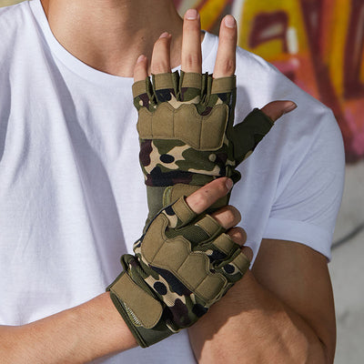 Guantes Tácticos Camuflaje Medio Dedo para Hombre y Mujer - Image 9