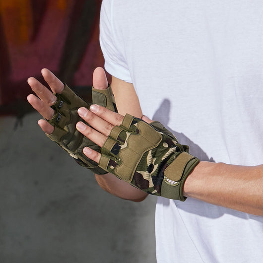 Guantes Tácticos Camuflaje Medio Dedo para Hombre y Mujer - Image 10