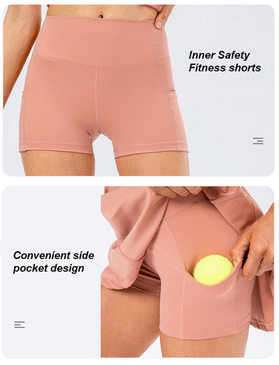 Conjunto Deportivo 2 Piezas: Falda Tenis Yoga y Short Fitness de Alto Estiramiento - Image 14