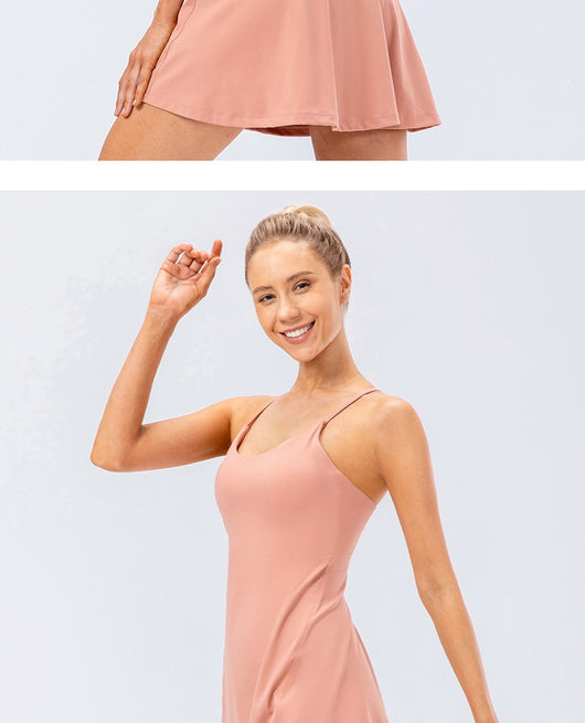 Conjunto Deportivo 2 Piezas: Falda Tenis Yoga y Short Fitness de Alto Estiramiento - Image 20