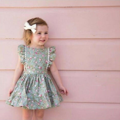 Vestido Infantil Estampado Floral - Image 8