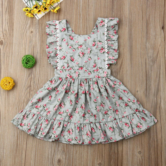 Vestido Infantil Estampado Floral - Image 11