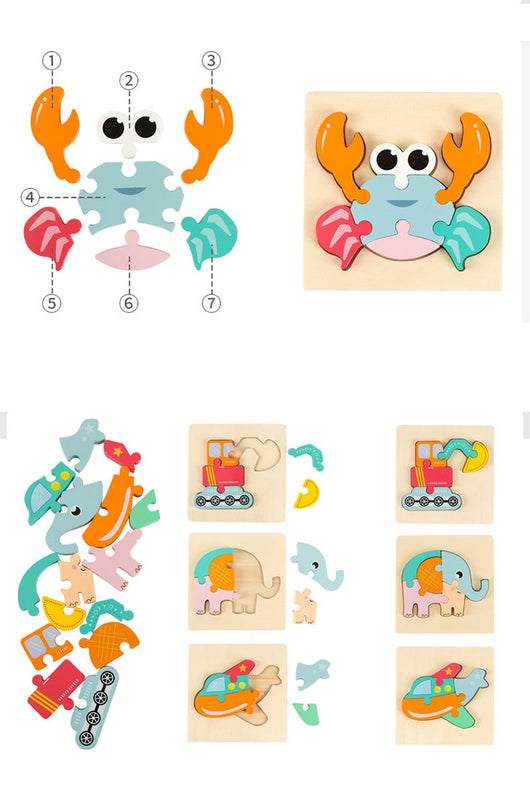 Puzle 3D de Animales de Dibujos Animados - Image 29