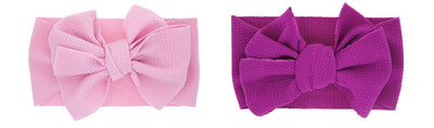 Diadema con Moño para Recién Nacido - Colores Sólidos - Image 12