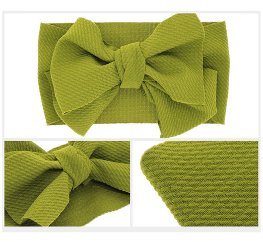 Diadema con Moño para Recién Nacido - Colores Sólidos - Image 15