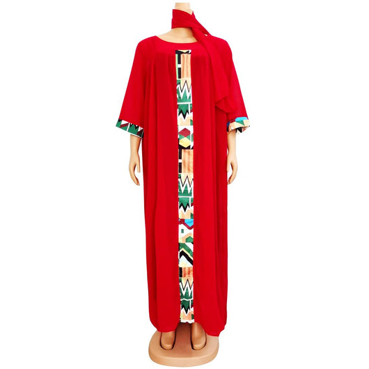 Vestidos Elegantes Tallas Grandes Africanos con Vestido Interior - Image 15