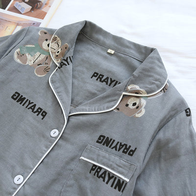 Pijama Corto para Parejas - Conjunto de Casa Cómodo para Primavera y Otoño - Image 14