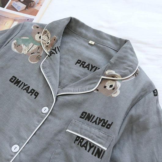 Pijama Corto para Parejas - Conjunto de Casa Cómodo para Primavera y Otoño - Image 14