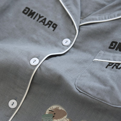 Pijama Corto para Parejas - Conjunto de Casa Cómodo para Primavera y Otoño - Image 16