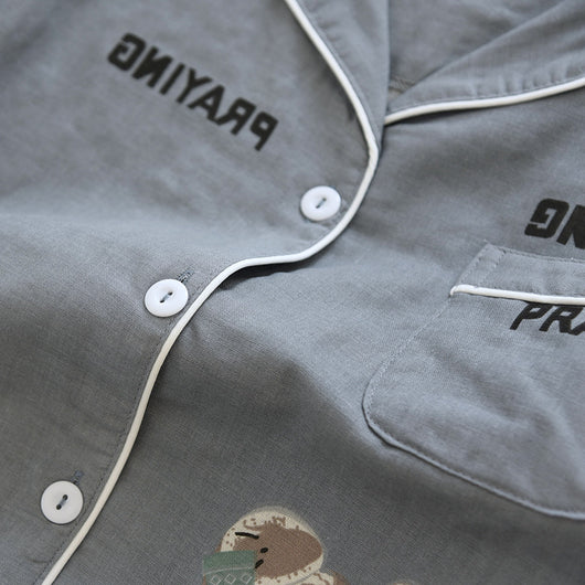 Pijama Corto para Parejas - Conjunto de Casa Cómodo para Primavera y Otoño - Image 16