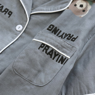 Pijama Corto para Parejas - Conjunto de Casa Cómodo para Primavera y Otoño - Image 17