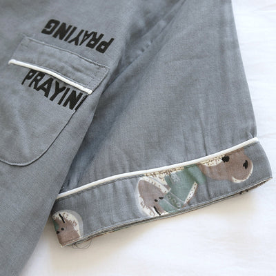 Pijama Corto para Parejas - Conjunto de Casa Cómodo para Primavera y Otoño - Image 18