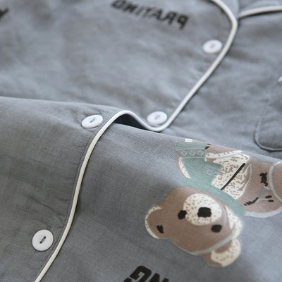 Pijama Corto para Parejas - Conjunto de Casa Cómodo para Primavera y Otoño - Image 19