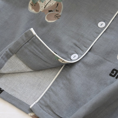 Pijama Corto para Parejas - Conjunto de Casa Cómodo para Primavera y Otoño - Image 22
