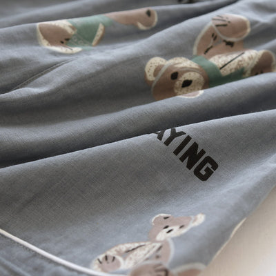 Pijama Corto para Parejas - Conjunto de Casa Cómodo para Primavera y Otoño - Image 25