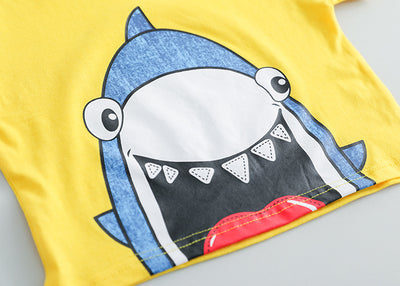 Traje Corto Estampado Tiburón - Diseño Coreano Fresco para Verano - Image 16