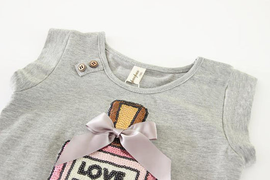 Conjunto Infantil Falda Tul con Blusa Botella de Perfume - Image 5