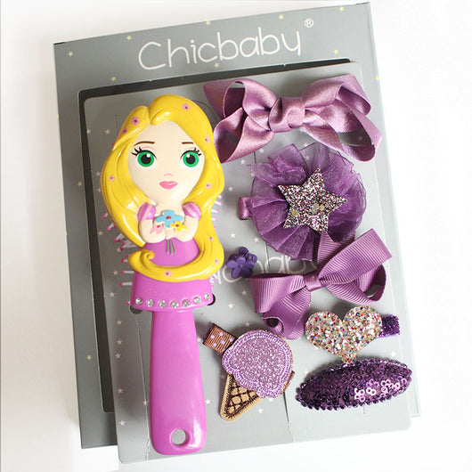 Set de Accesorios para Cabello Infantil - Horquillas, Moños y Peine Princesa - Image 3