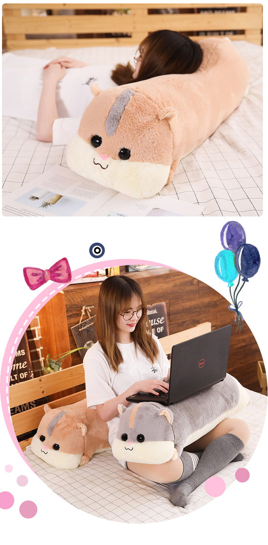 Almohada Peluche Alargada de Hámster - Cojín Suave y Acogedor - Image 6