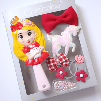 Set de Accesorios para Cabello Infantil - Horquillas, Moños y Peine Princesa - Image 6