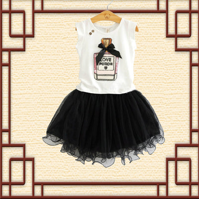Conjunto Infantil Falda Tul con Blusa Botella de Perfume - Image 10