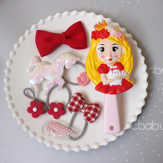 Set de Accesorios para Cabello Infantil - Horquillas, Moños y Peine Princesa - Image 9