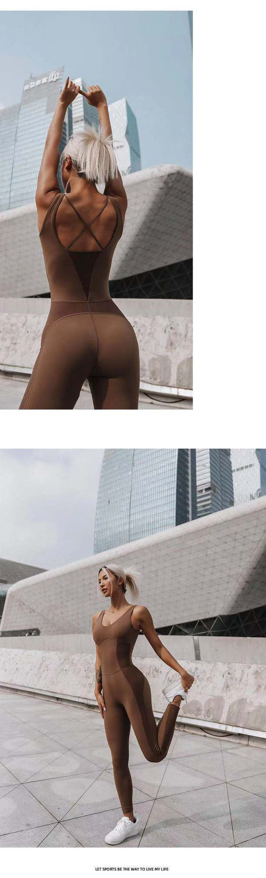 Traje de Yoga Aéreo sin Mangas con Espalda Deportiva Transpirable - Image 10