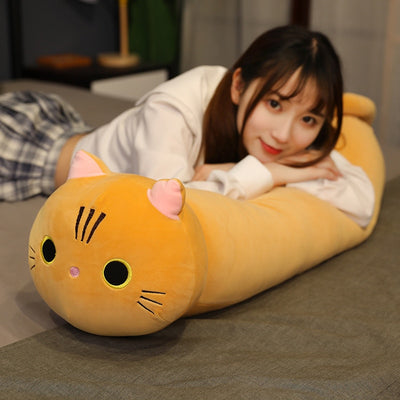 Almohada Gato Grande de Peluche Suave - Muñeco Largo para Abrazar - Image 24