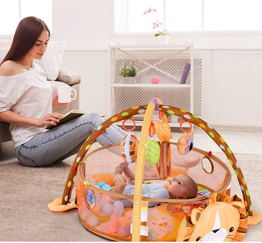 Tapete de Juego Marino Antihumedad con Estructura de Ejercicio para Bebés - Image 6