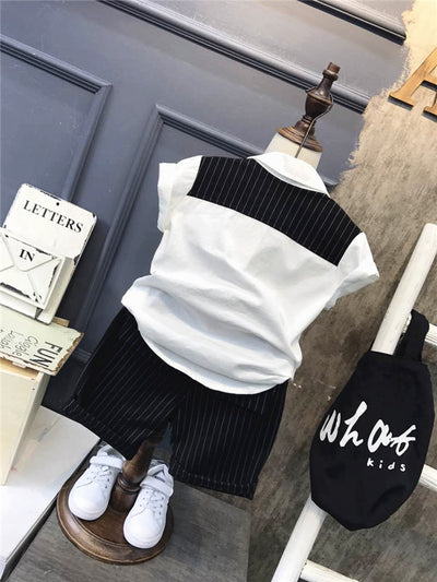 Conjunto Infantil de Rayas Casual Versátil - Image 10