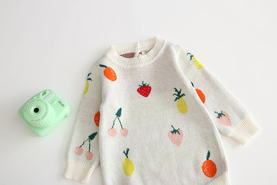 Jumpsuit de Algodón Jacquard Frutal Doble Capa - Image 9