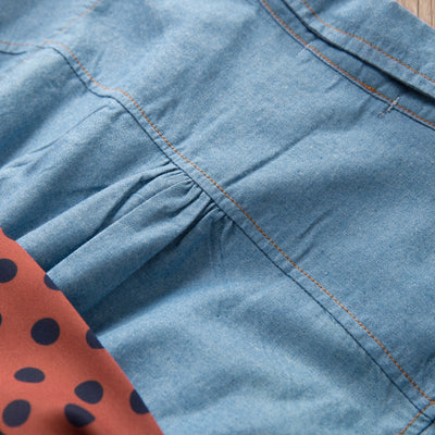 Vestido Infantil Denim con Panel de Malla - Falda de Moda - Image 22