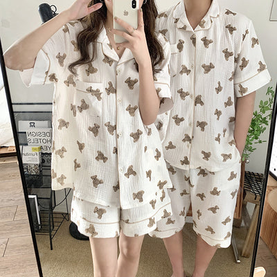 Pijama de Pareja Suave y Adorable con Diseño de Osito - Image 7