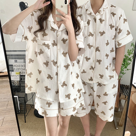 Pijama de Pareja Suave y Adorable con Diseño de Osito - Image 7