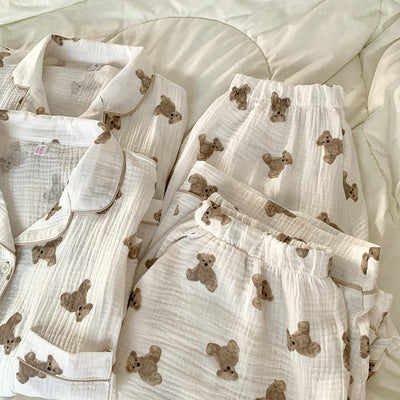 Pijama de Pareja Suave y Adorable con Diseño de Osito - Image 10
