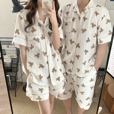 Pijama de Pareja Suave y Adorable con Diseño de Osito - Image 11