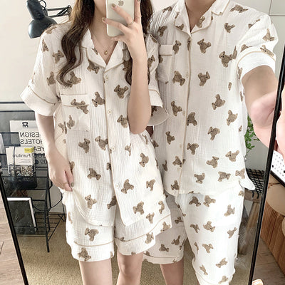 Pijama de Pareja Suave y Adorable con Diseño de Osito - Image 12