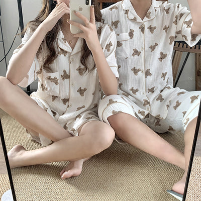 Pijama de Pareja Suave y Adorable con Diseño de Osito - Image 13