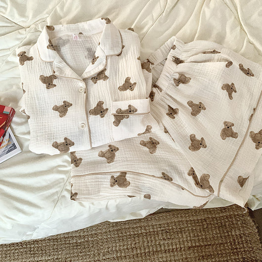 Pijama de Pareja Suave y Adorable con Diseño de Osito - Image 14