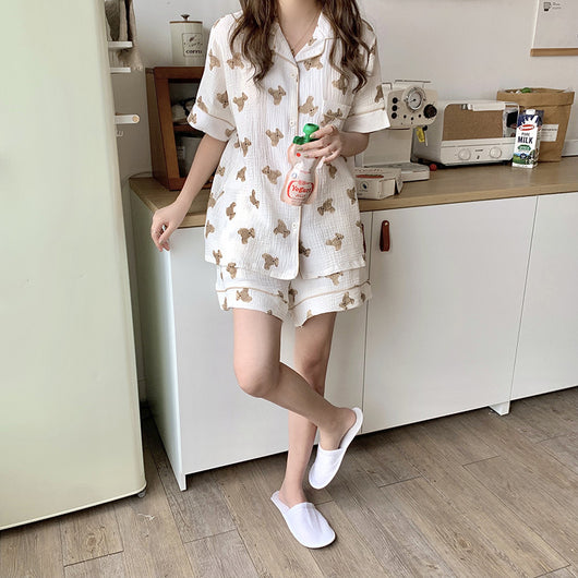 Pijama de Pareja Suave y Adorable con Diseño de Osito - Image 28