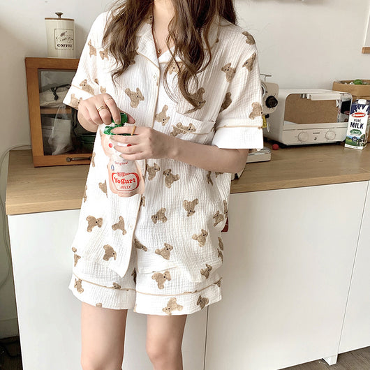 Pijama de Pareja Suave y Adorable con Diseño de Osito - Image 29
