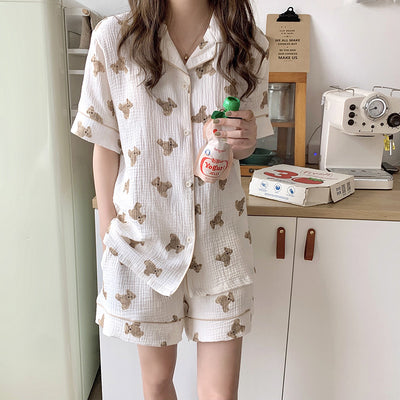 Pijama de Pareja Suave y Adorable con Diseño de Osito - Image 30