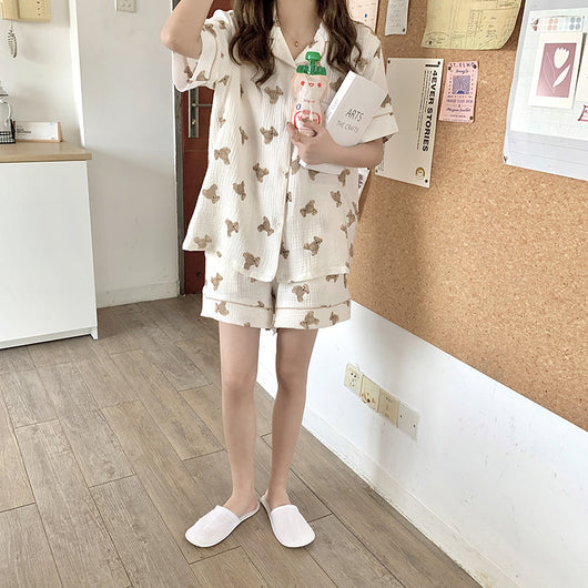 Pijama de Pareja Suave y Adorable con Diseño de Osito - Image 32
