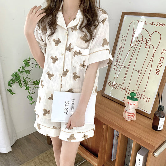 Pijama de Pareja Suave y Adorable con Diseño de Osito - Image 33