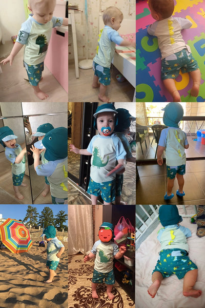 Traje de Baño Infantil con Protección UV50+ Estampado Dinosaurio - Image 9