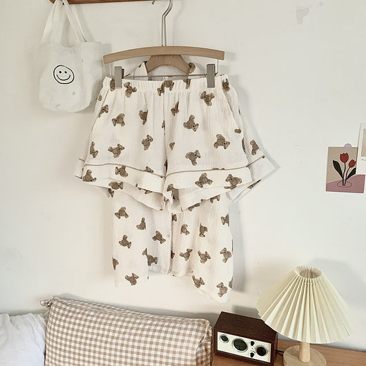 Pijama de Pareja Suave y Adorable con Diseño de Osito - Image 40