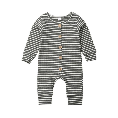 Mameluco Tejido a Rayas para Recién Nacido - Ropa Cálida y Cómoda - Image 7