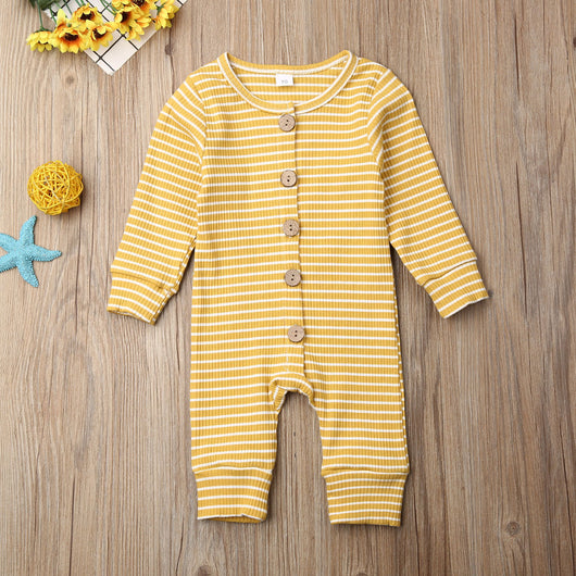 Mameluco Tejido a Rayas para Recién Nacido - Ropa Cálida y Cómoda - Image 9